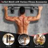 Wall Mounted Multi-Grip Pull Up Bar With Foam Handgrips - Color: Black