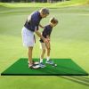 5 X 3 Feet Golf Mat With 3 Rubber Tees - Color: Green