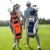 10.5 Inch Golf Stand Bag With 14 Way Dividers And 7 Zippered Pockets-Orange