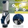 10.5 Inch Golf Stand Bag With 14 Way Dividers And 7 Zippered Pockets-Orange