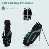 11 Pieces Complete Golf Club Package Set-Green - Color: Green