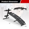 Adjustable Decline Sit Up Bench for Exercise - Color: Black