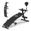 Adjustable Decline Sit Up Bench For Exercise For Home Gym With Speed Ball And 2 Resistance Bands