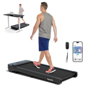 Walking Pad with 300 lbs Weight Capacity and Remote Control for Home-Black - Color: Black