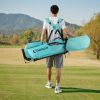 Golf Stand Bag Lightweight Golf Bag With 8 Way Top Dividers And 5 Zippered Pockets-Blue - Color: Blue