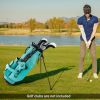 Golf Stand Bag Lightweight Golf Bag With 8 Way Top Dividers And 5 Zippered Pockets-Blue - Color: Blue