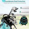 Golf Stand Bag Lightweight Golf Bag With 8 Way Top Dividers And 5 Zippered Pockets-Blue - Color: Blue