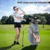 Molded Lock Top Golf Cart Bag with 14-Way Full Length Dividers and 11 Pockets-Orange - Color: Orange