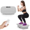 Vibration Plate Exercise Machine for Lymphatic Drainage and Weight Loss with 10 Speed Intensities-Gray - Color: Gray
