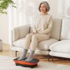 Vibration Plate Exercise Machine for Lymphatic Drainage and Weight Loss with 10 Speed Intensities-Orange - Color: Orange