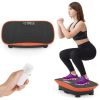Vibration Plate Exercise Machine for Lymphatic Drainage and Weight Loss with 10 Speed Intensities-Orange - Color: Orange