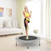 38 Inch Mini Folding Trampoline Portable Recreational Fitness Rebounder-Gray - Color: Gray