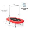 2-Person Foldable Mini Kids Fitness Rebounder Trampoline-Blue