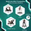 40 Inch Foldable Fitness Rebounder With Resistance Bands Adjustable Home-Green - Color: Green