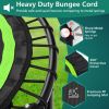 40 Inch Foldable Fitness Rebounder With Resistance Bands Adjustable Home-Green - Color: Green