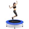 36 Inch Mini Folding Trampoline Portable Recreational Fitness Rebounder-Blue - Color: Blue