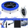 36 Inch Mini Folding Trampoline Portable Recreational Fitness Rebounder-Blue - Color: Blue