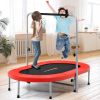 Costway 2-Person Foldable Mini Kids Fitness Rebounder Trampoline-Red - Color: Red