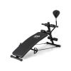 Adjustable Decline Sit Up Bench For Exercise For Home Gym With Speed Ball And 2 Resistance Bands - Color: Black