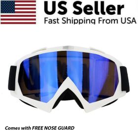 Motocross Goggles Racing Off-Road Dirt Bike ATV UTV BMX MX XC Motorcycle Eyewear (Color: Blue)