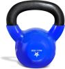 Kettlebell, 5-100 LB Vinyl Coated Cast Iron Strength Training Kettlebells for Home Gym Exercises, Fitness, Full Body Workout Equipment, Push Ups