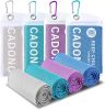 4 Pack Cooling Towel (40"x12"), Soft Breathable Chilly Towel, Ice Towel, Microfiber Towel for Yoga, Sport, Running, Workout,Gym, Camping, Fitness