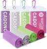 4 Pack Cooling Towel (40"x12"), Soft Breathable Chilly Towel, Ice Towel, Microfiber Towel for Yoga, Sport, Running, Workout,Gym, Camping, Fitness