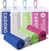 4 Pack Cooling Towel (40"x12"), Soft Breathable Chilly Towel, Ice Towel, Microfiber Towel for Yoga, Sport, Running, Workout,Gym, Camping, Fitness