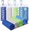 4 Pack Cooling Towel (40"x12"), Soft Breathable Chilly Towel, Ice Towel, Microfiber Towel for Yoga, Sport, Running, Workout,Gym, Camping, Fitness