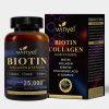 Biotin | Collagen | Hyaluronic Acid | Keratin - Support Normal Hair Growth Cycle - Skin & Nails - 25000mcg Vitamins B1, B2, B3