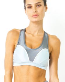 Copacabana Flex-Fit Racerback Sports Bra - Zinc (Color: Zinc, size: small)