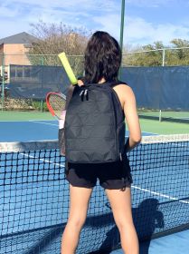 Cool Design Bag; Best For Tennis Backpack; Pickleball Bag; School Backpack; Gym Bag and Travel Backpack; Separated Fit 2 Rackets (Color: Black)