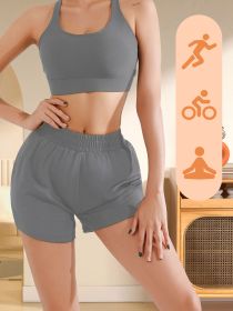2-in-1 Mesh Workout Shorts – Breathable, Anti-See-Through, Built for Summer Moves (colour: Grey, size: L)