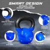 Kettlebell, 5-100 LB Vinyl Coated Cast Iron Strength Training Kettlebells for Home Gym Exercises, Fitness, Full Body Workout Equipment, Push Ups