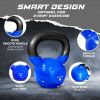 Kettlebell, 5-100 LB Vinyl Coated Cast Iron Strength Training Kettlebells for Home Gym Exercises, Fitness, Full Body Workout Equipment, Push Ups