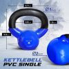 Kettlebell, 5-100 LB Vinyl Coated Cast Iron Strength Training Kettlebells for Home Gym Exercises, Fitness, Full Body Workout Equipment, Push Ups