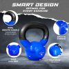 Kettlebell, 5-100 LB Vinyl Coated Cast Iron Strength Training Kettlebells for Home Gym Exercises, Fitness, Full Body Workout Equipment, Push Ups