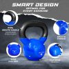 Kettlebell, 5-100 LB Vinyl Coated Cast Iron Strength Training Kettlebells for Home Gym Exercises, Fitness, Full Body Workout Equipment, Push Ups