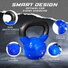 Kettlebell, 5-100 LB Vinyl Coated Cast Iron Strength Training Kettlebells for Home Gym Exercises, Fitness, Full Body Workout Equipment, Push Ups