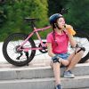 20 Inch Kids Mountain Bike, 7-Speed Boys Girls Bicycle with Front Suspension, Disc & V-Brake, Steel Frame Children\'s Bike for Ages 6-12